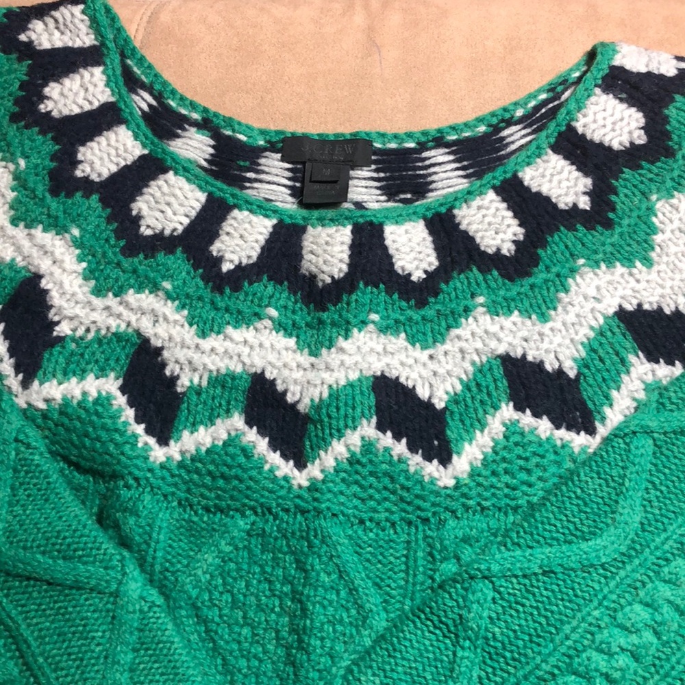 J. Crew Collection Wide Neck Fair Isle Sweater - Picture 7 of 9